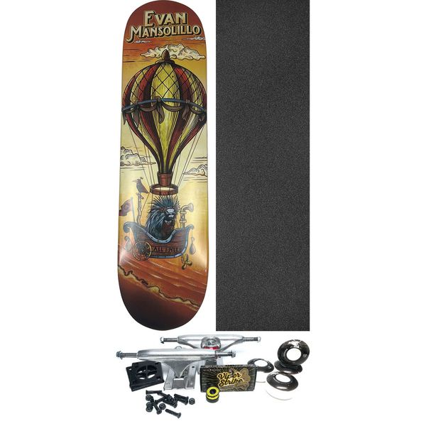 All I Need Skateboards Evan Mansolillo Fly High Skateboard Deck - 8.3" x 32" - Complete Skateboard Bundle